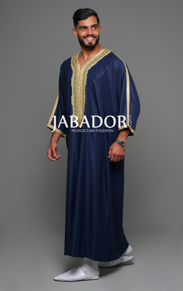 midnight blue and gold gandoura