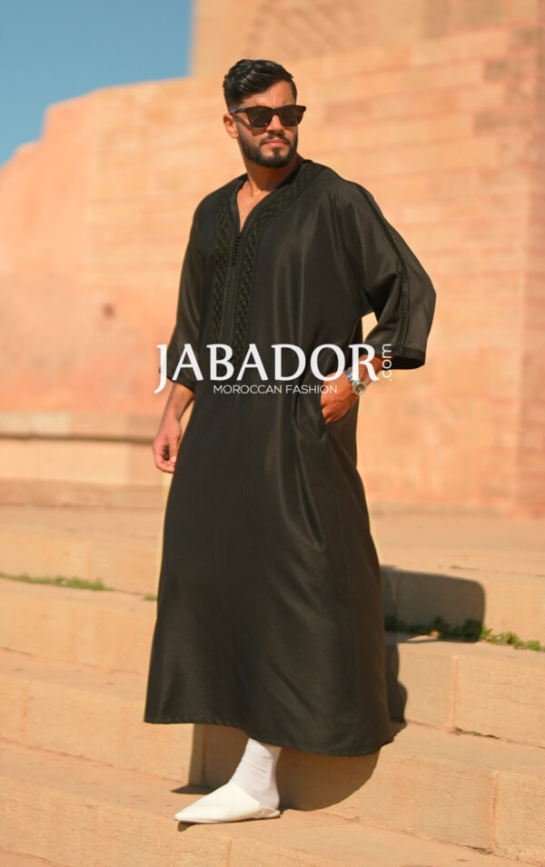 Moroccan Thobe Black