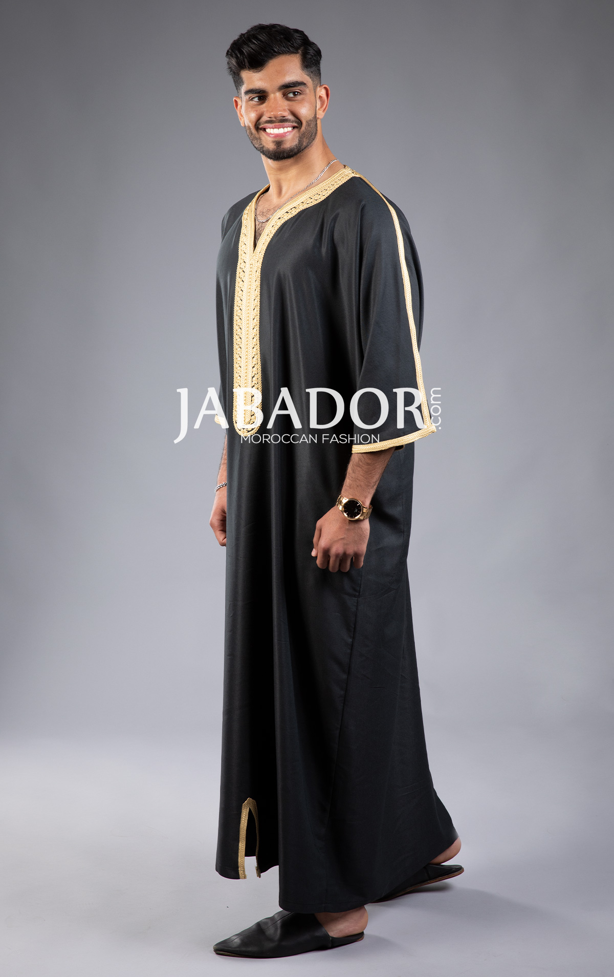 diepte bedenken grind Zwarte Marokkaanse Kandora door Jabador.com
