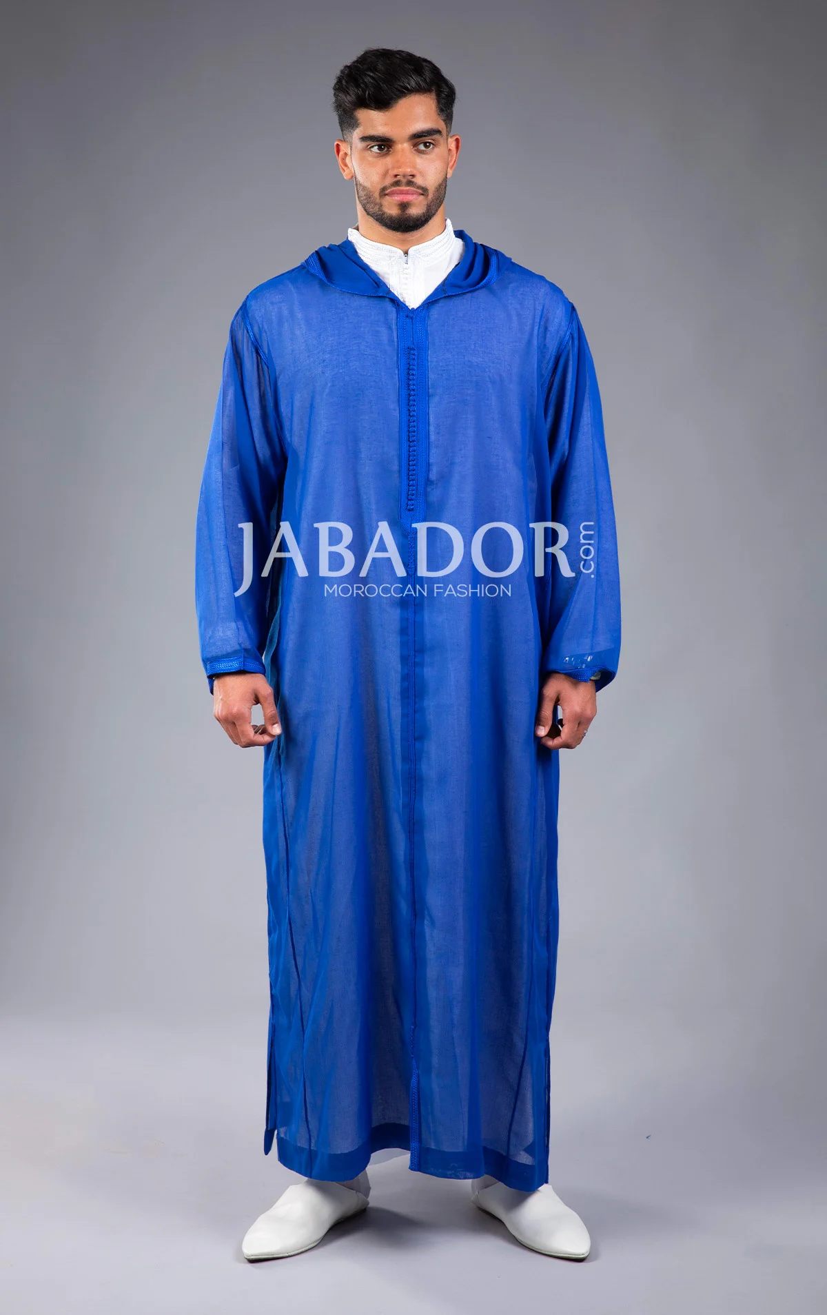 Chilaba Djellaba bright Moroccan blue for man. Comfortable and elegant to  use at home or parties or events. Wide 70x147 - AliExpress